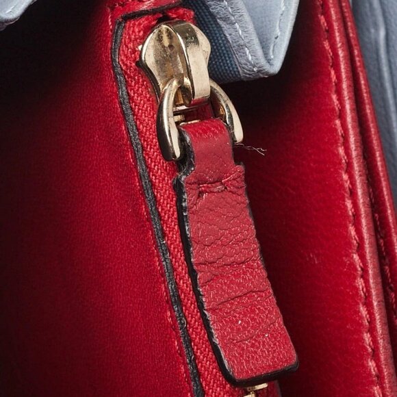 Valentino Blue Quilted Leather All Over Rockstud Zippy Wallet - Picture 8 of 9